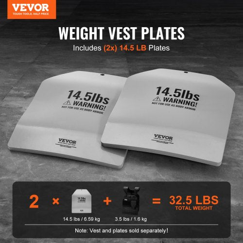 Curved Weight Vest Plates 14.5 LB Pairs Premium Steel Weighted plates