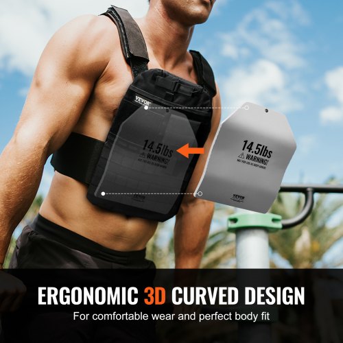 Curved Weight Vest Plates 14.5 LB Pairs Premium Steel Weighted plates