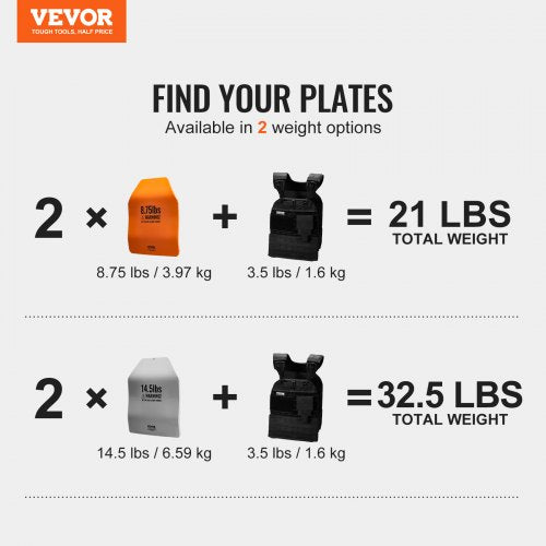 Curved Weight Vest Plates 875 LB Pairs Premium Steel Weighted plates