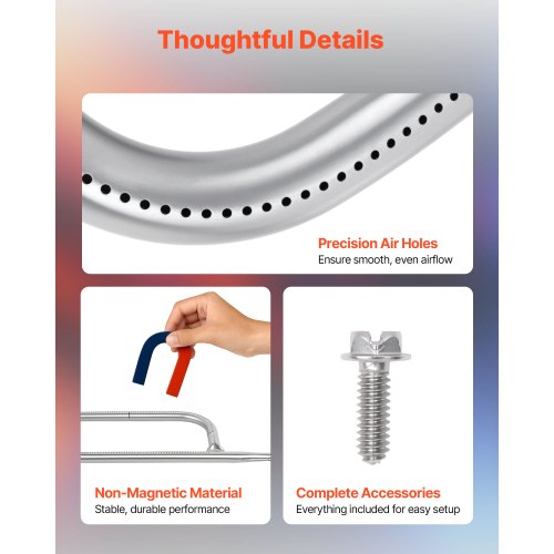 Grill Burner Tube for Weber Q100 Q120 Q1000 Q1200 Baby Q Gas Grills 17
