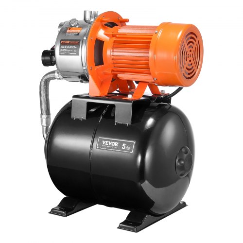 1.6 HP Shallow Well Pump with Pressure Tank 1320 GPH Automatic Irrigation