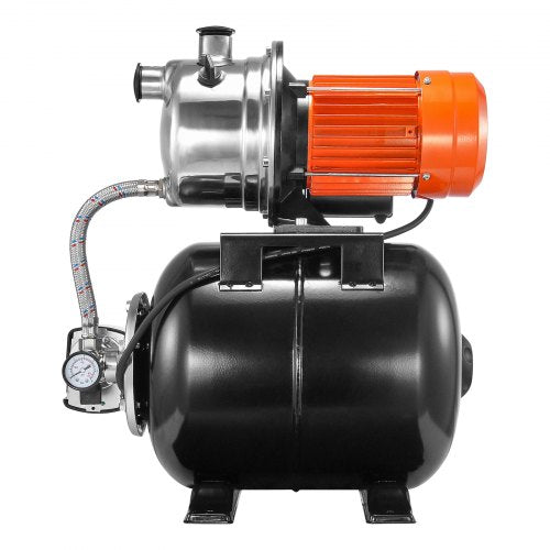 1 HP Shallow Well Pump with Pressure Tank 1000 GPH Automatic Irrigation
