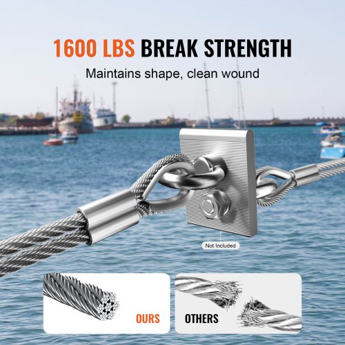 Wire Rope Kit 18 100 ft 304 Stainless Steel Cable with 124 Accessories
