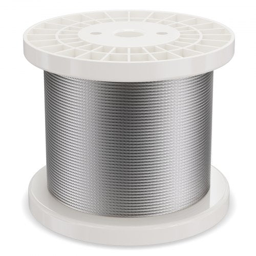 Wire Rope Kit 18 600 ft 316 Stainless Steel Cable with Cutter and Gloves