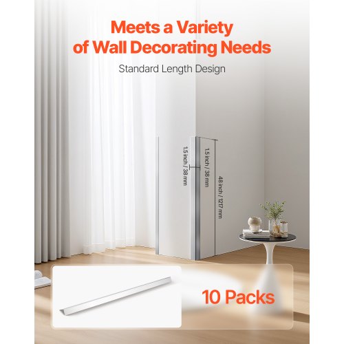 Stainless Steel Wall Corner Protector 15 x 15 x 48 inch 10 Pack Metal