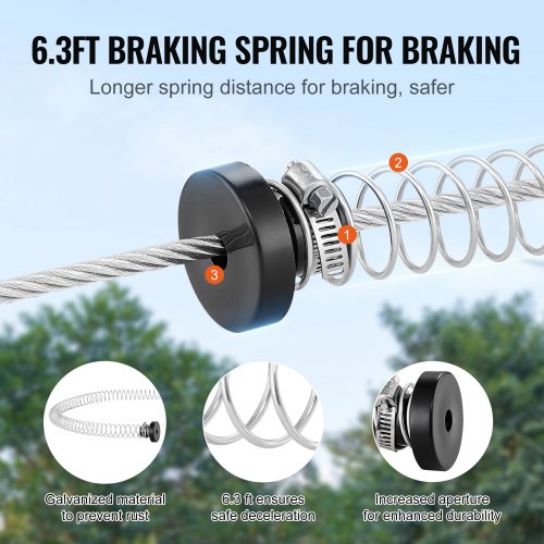 Zipline Kit for Kids and Adult 120 ft Zip Line Kits Up to 500 lb Backyard