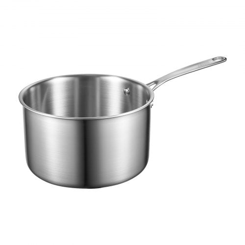 4 QT Saucepan Stainless Steel Saucepan with Glass Lid Multipurpose