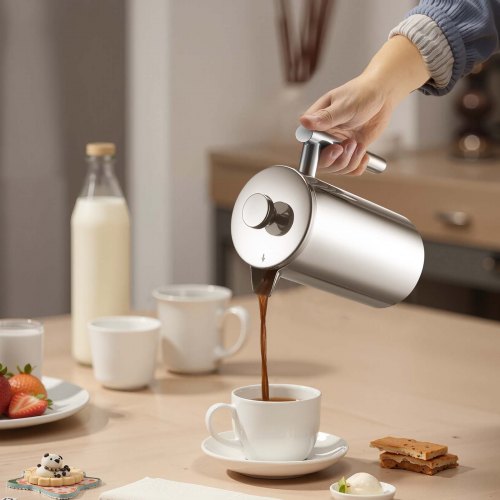 French Press Coffee Maker 34 Ounce 1 Liter Stainless Steel Coffee Press Tea