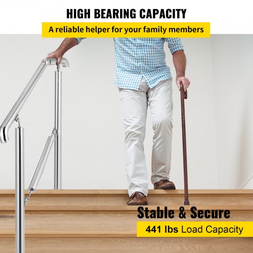 Stainless Steel Transitional Handrail fit for Level Surface and 2 to 3