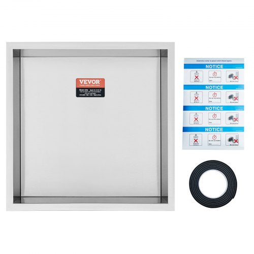 13x13 No Tile Shower Niche 304 Stainless Steel WallInserted Niche