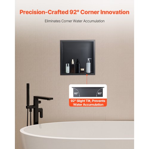 Shower Niche 13 x 13 x 4 inch Recessed Wall Niche Heavyduty Stainless