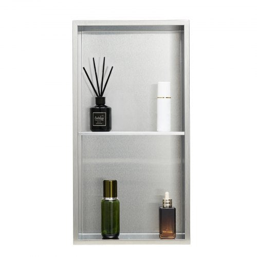 Shower Niche 13 x 25 x 4 inch Recessed Wall Niche Doublelayer with Hollowedout
