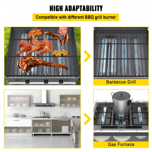 BBQ Burners Replacement Stainless Steel Burner Grill Part Kit 3 Packs BBQ