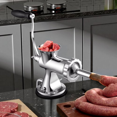 Manual Meat Grinder 304 Stainless Steel Hand Meat Grinder with Suction Cup