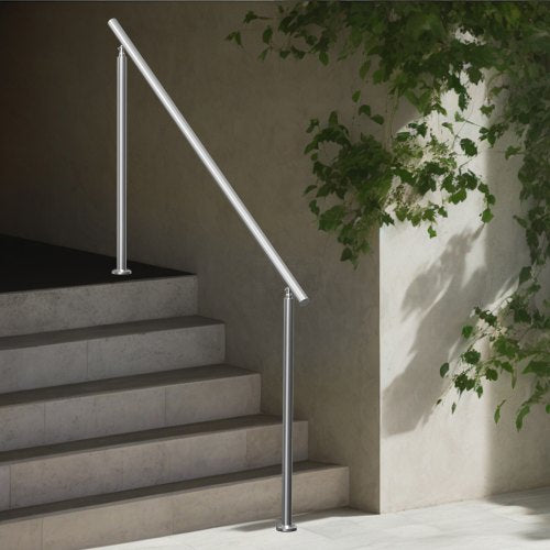 Handrails for Outdoor Steps 70.9 in 180cm Length Stair Hand Rail Kit