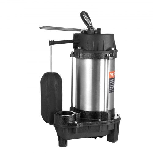 Submersible Sewage Pump 075HP 5000 GPH Cast Iron Sewage Water Pump with 28 ft