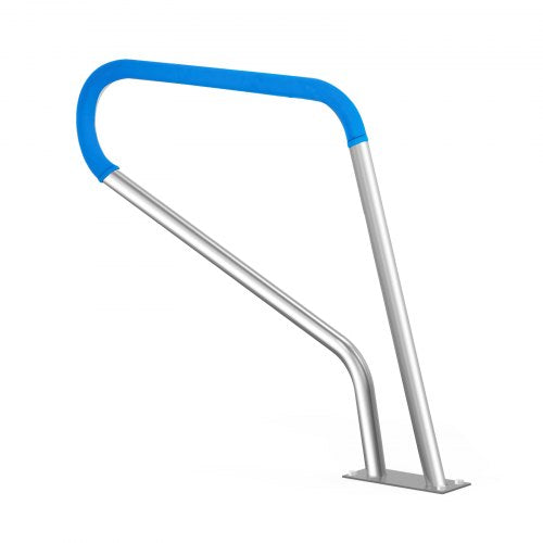 Pool Handrail 39 x 32 inch Pool Railing Stainless Steel with Base Plate