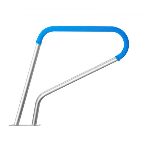 Pool Handrail 39 x 32 inch Pool Railing Stainless Steel with Base Plate