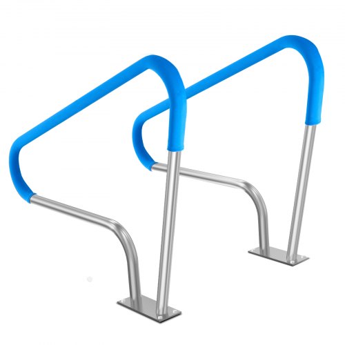 Pool Handrail 2 PCS 48x36in Pool Railing Stainless Steel with Base Plate