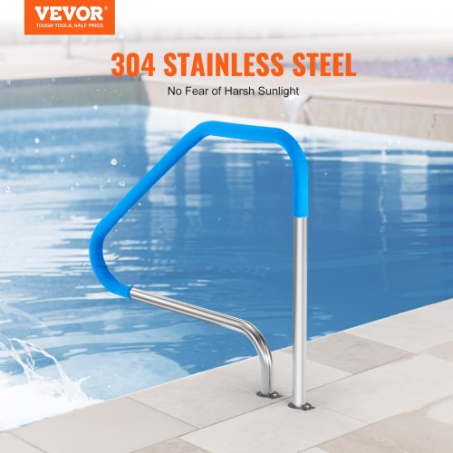 Pool Handrail46 X 37 Inch Railing Stainless Steel Prebuilt For Indooroutdoor