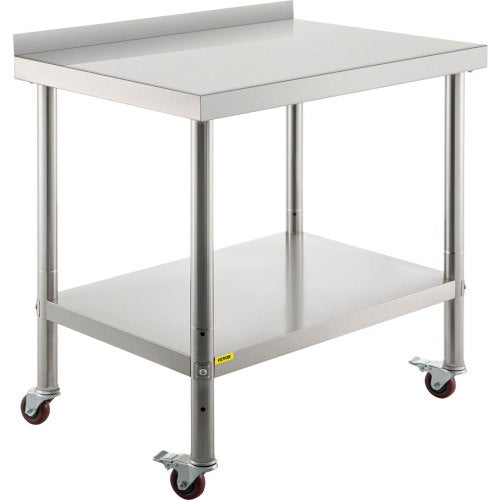 Stainless Steel Prep Table 30 x 24 x 35 Inch 440lbs Load Capacity Heavy