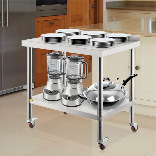 Stainless Steel Prep Table 36 x 24 x 35 Inch 440lbs Load Capacity Heavy