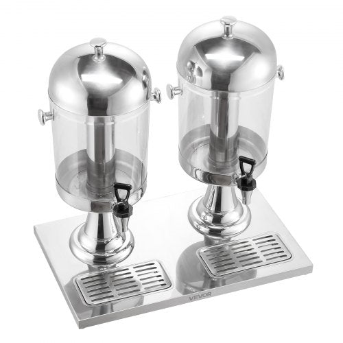 Beverage Dispenser 2.1 Gallon x 2 Drink Dispenser for Parties Stainless