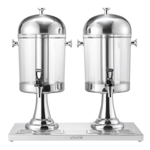 Beverage Dispenser 2.1 Gallon x 2 Drink Dispenser for Parties Stainless