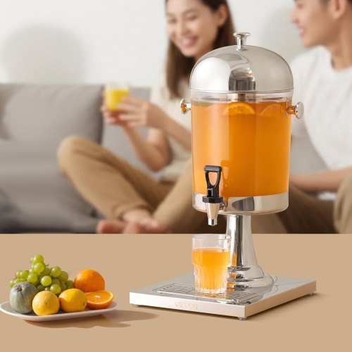 Beverage Dispenser 2.1 Gallon Drink Dispenser for Parties Stainless Steel