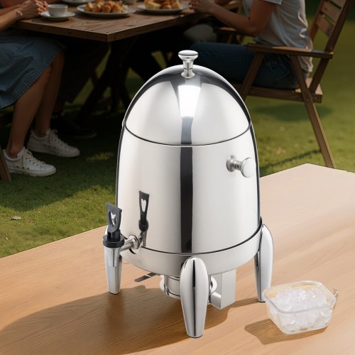 Stainless Steel Beverage Dispenser 2.7 Gallon Drink Dispenser with Alcohol