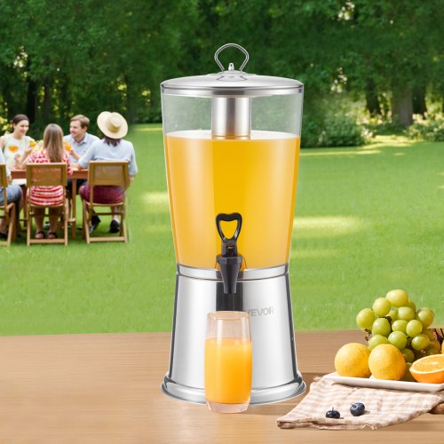 Beverage Dispenser 2.1 Gallon Drink Dispenser for Parties Stainless Steel