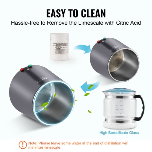 Water Distiller 4L 105 Gallon Pure Water Purifier Filter For Home