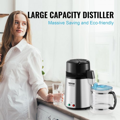Water Distiller 4L 105 Gallon Pure Water Purifier Filter For Home