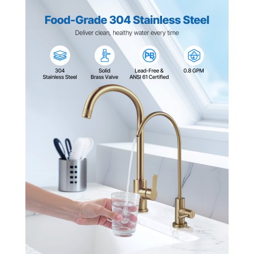 Stainless Steel Faucet LeadFree Water Purifier Faucet Filter Water