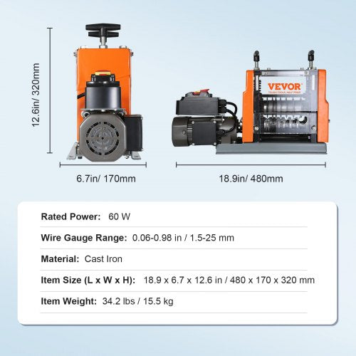 Electric Cable Stripping Tool 006098 Motorized Wire Stripper 60W