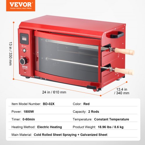 Stainless Steel Shawarma Grill Machine Electric Gyro Rotisserie Machine – 96 L