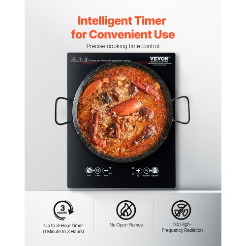 Portable Induction Cooktop 1800W Electric Induction Burner with 9