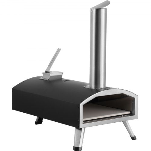 12" Outdoor Pizza Oven Portable Wood Pellet Pizza Oven Iron Spray Camping