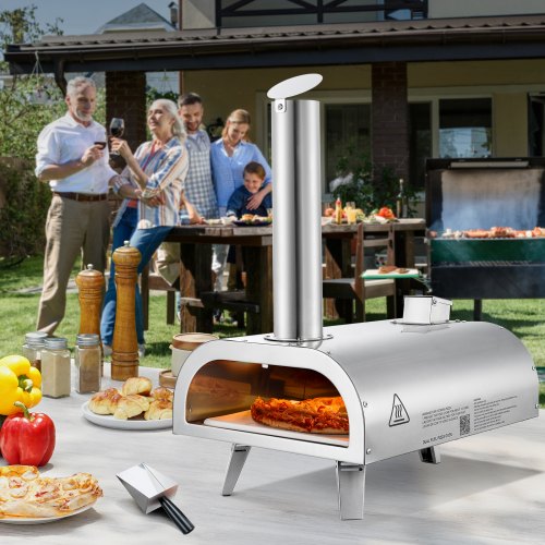 Dual Fuel Pizza Oven Outdoor 12 Inch Wood Fire Propane Gas Pizza Oven