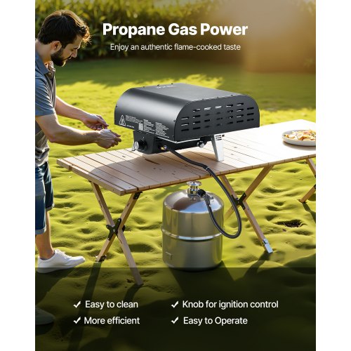 Outdoor Pizza Oven 12 in Propane Gas Pizza Maker Portable PizzaCooker