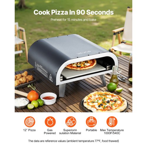 Propane Outdoor Pizza Oven 12 Inch Gas Pizza Maker Portable PizzaCooker