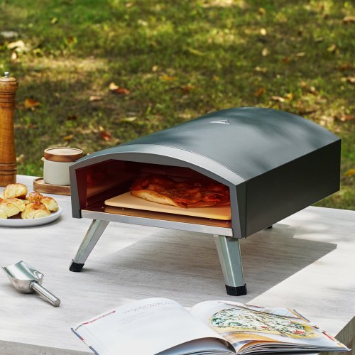 12" Outdoor Pizza Oven Portable Gas Oven Iron Spray Foldable for Camping