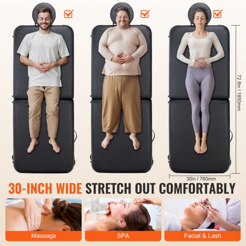 Professional Wide Massage Table 30 W Heavy Duty Folding Massage Table