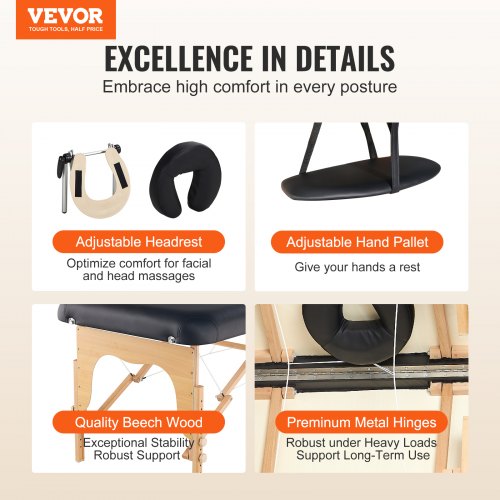 Professional Wide Massage Table 30 W Heavy Duty Folding Massage Table