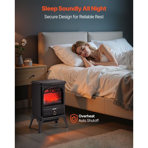 22.8inch Freestanding Fireplaces 1500W 5120BTU Portable Electric Fireplace
