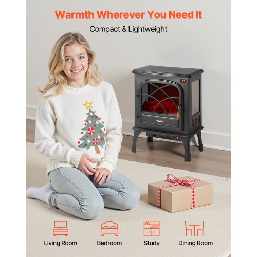 255inch Freestanding Fireplaces 1500W 5120BTU Portable Electric Fireplace
