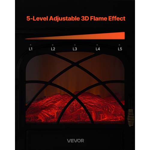 255inch Freestanding Fireplaces 1500W 5120BTU Portable Electric Fireplace