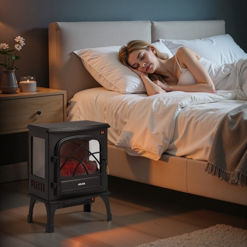 255inch Freestanding Fireplaces 1500W 5120BTU Portable Electric Fireplace