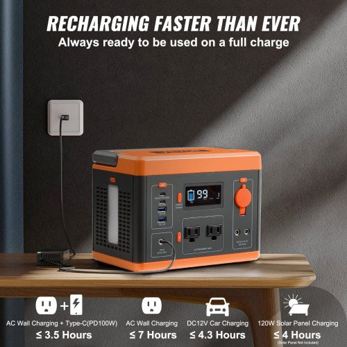Portable Power Station 296Wh Backup Lithiumion Battery Solar Powered