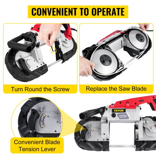 Cordless Band Saw 5Inch Cut Capacity Variable Speed Handheld 10A Motor